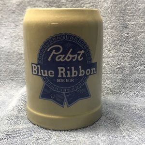 PABST BLUE RIBBON Beer Mug Stoneware Pottery Mug